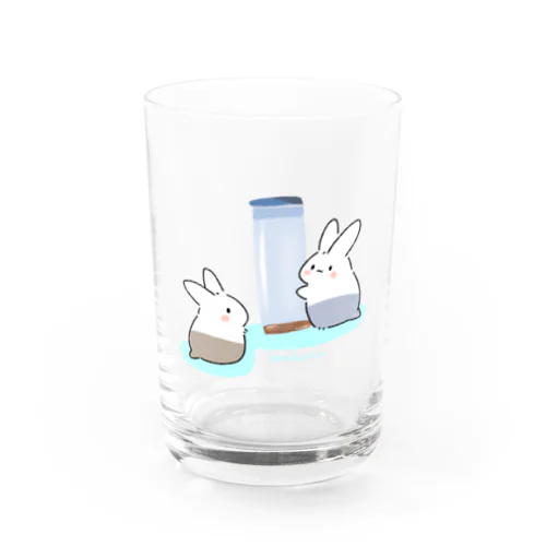 お茶ボトルとうさぎ Water Glass