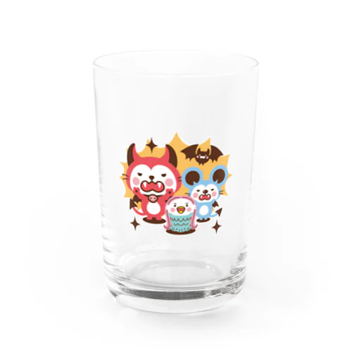 デビねこくんとデビねずちゃん グラス アマビエ Water Glass