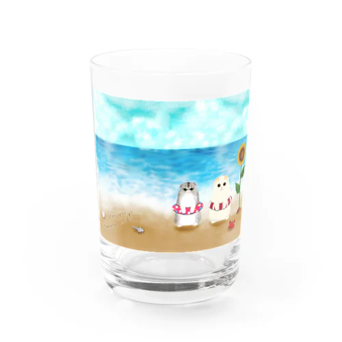 Marin & Hinata【筆記体ver】 Water Glass