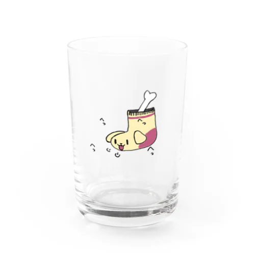 くつしたいぬカラー Water Glass