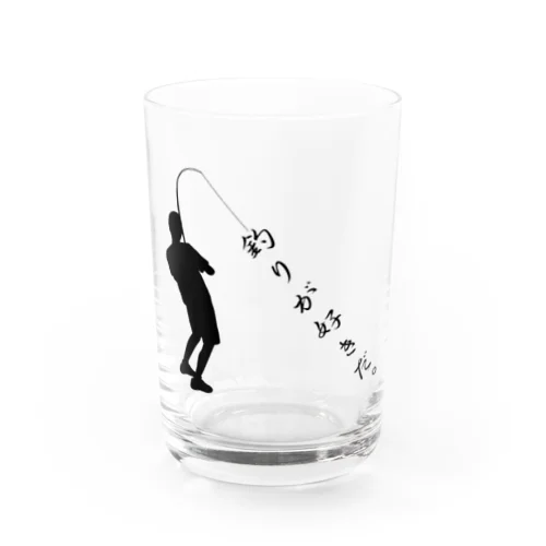 釣りが好きだ！シルエットグッツ Water Glass