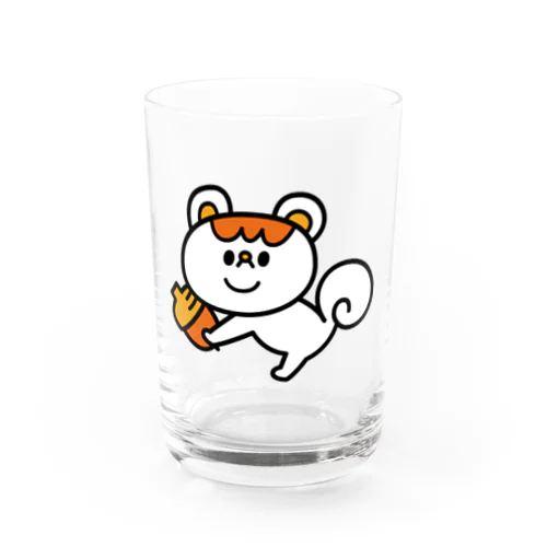 どんぐり大好き白リス Water Glass