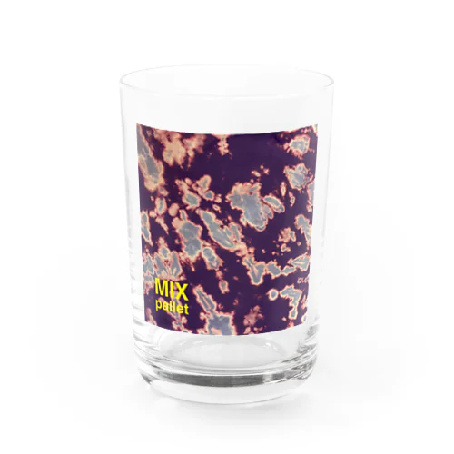 タイダイ染めプリント　紫 Water Glass