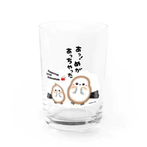 あっ！めがあっちゃったラテしまちゃん Water Glass