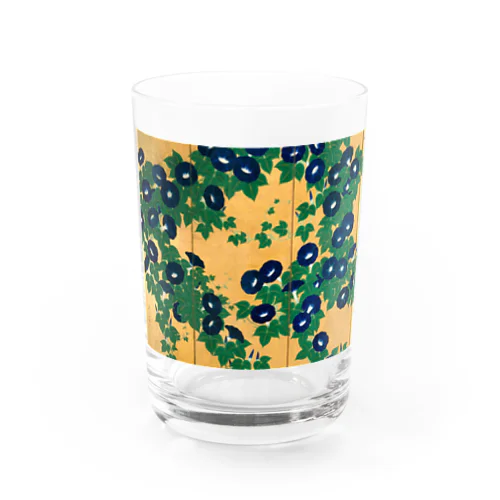 鈴木其一　朝顔図屏風 Water Glass