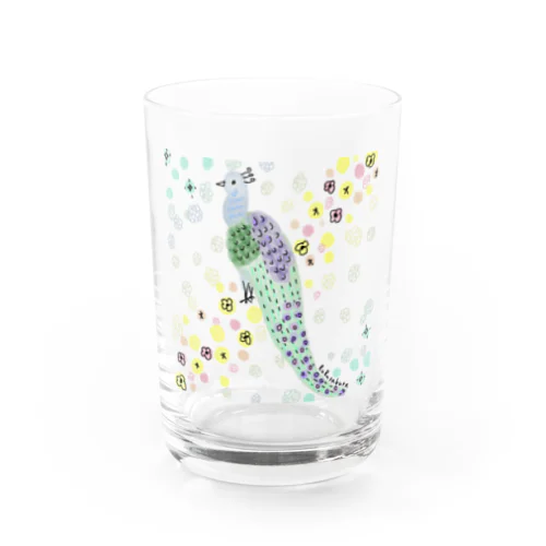 ゆるゆるクジャク Water Glass