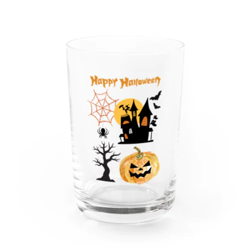 ハッピーハロウィン♫お菓子くれー！ Water Glass