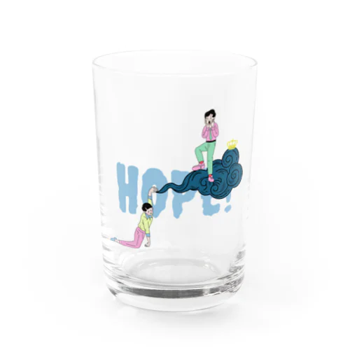 しがみつく若者 Water Glass