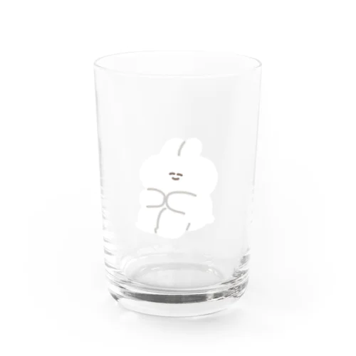 体育座りうさちゃん Water Glass