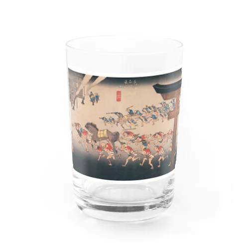 広重_東海道五拾三次 宮 熱田神 Water Glass