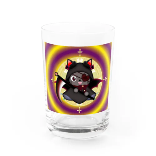 デスにゃん (little dark cat) Water Glass