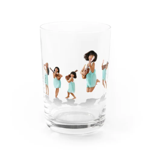 Ukulele Happy Water Glass