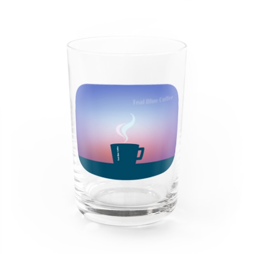 Teal Blue Hour Water Glass