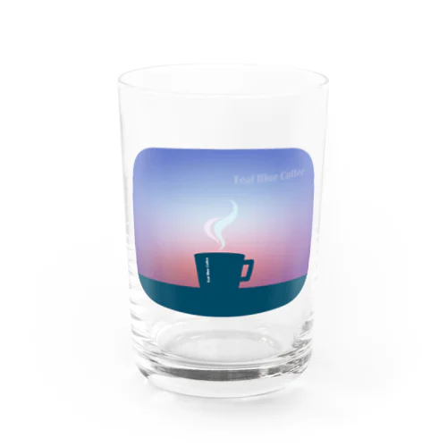 Teal Blue Hour Water Glass