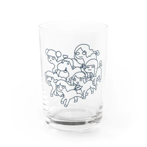 麻理子ちゃんダービー(ネイビー) Water Glass