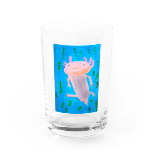 かわいいメキシコサラマンダー（ウーパールーパー） Water Glass