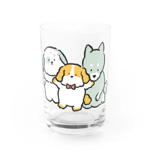 犬ファミリー Water Glass