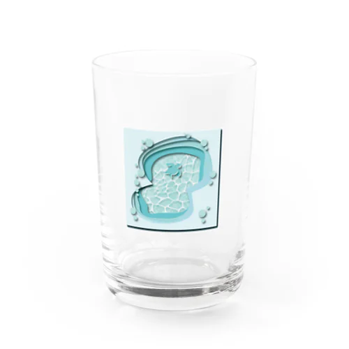 遊泳するカメ Water Glass