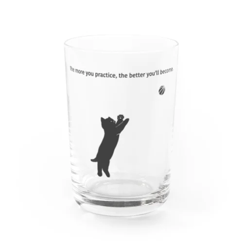 バスケットボール選手(黒ねこ) 1 Water Glass