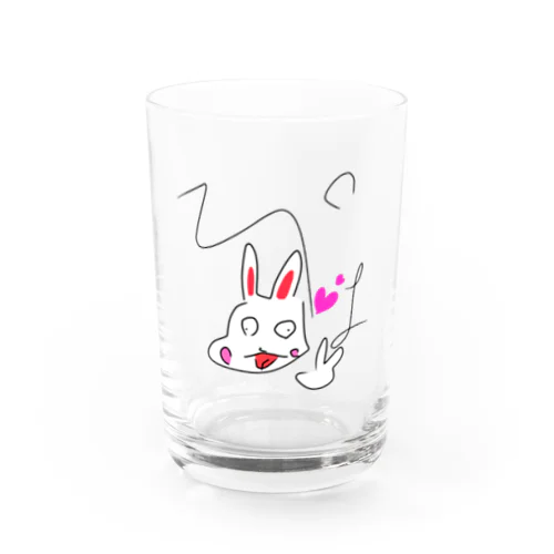 あたおかうさぎさん Water Glass