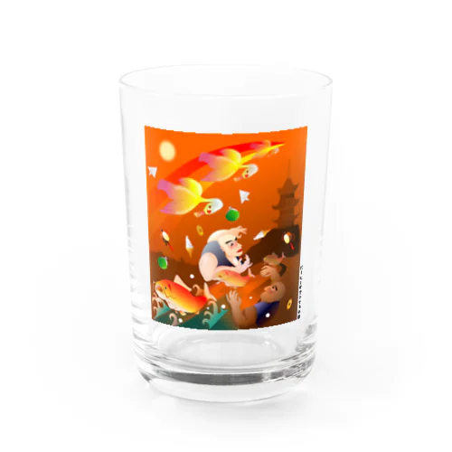 比丘比丘尼密会密漁善図（夕方） Water Glass