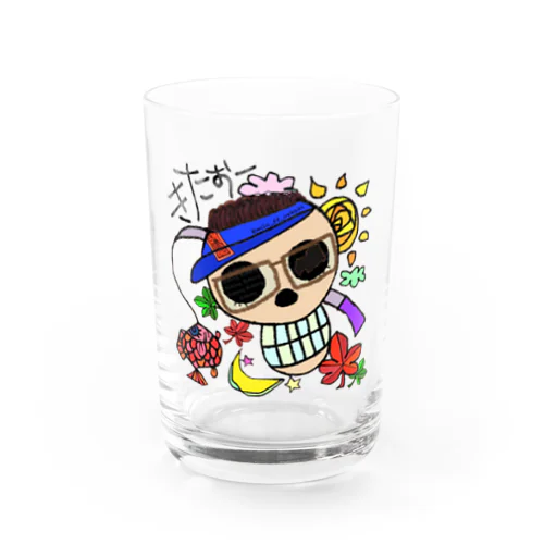 きたおー海賊旗×happy art★〈きたおーｻﾝ専用〉 Water Glass