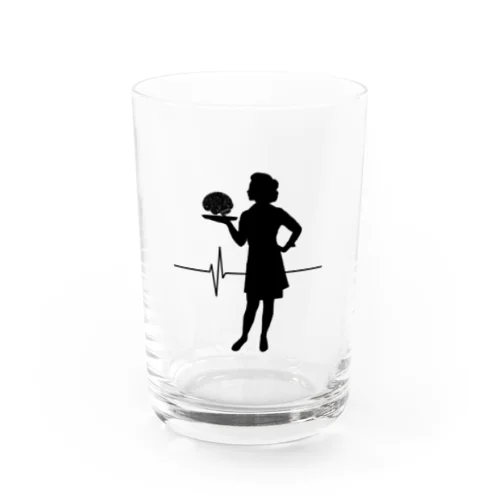 馬鹿は死んでも治らない(黒) Water Glass