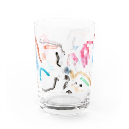むっすこイラスト-カラフル Water Glass