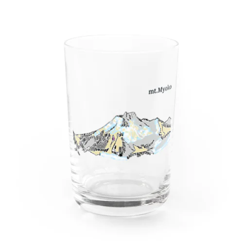 雪色かがやく妙高山 Water Glass