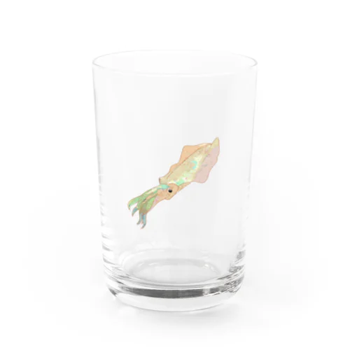 カラフルなイカ Water Glass