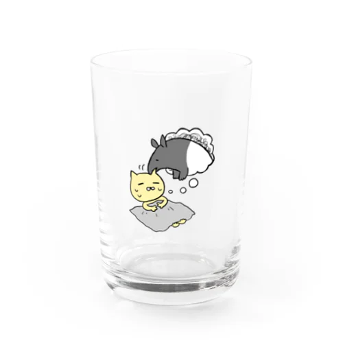 バクに食べられる Water Glass