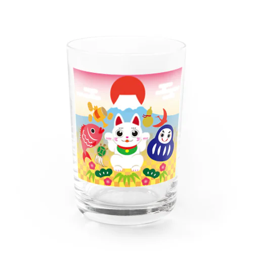 ちゅんの招き猫と仲間たち Water Glass