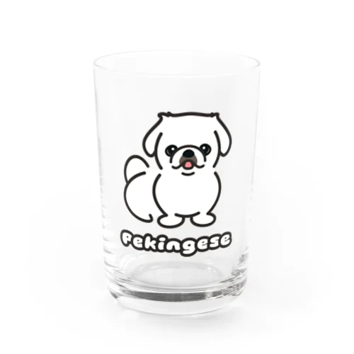 ペキニーズ・ホワイト（サマーカット）（全身） Water Glass