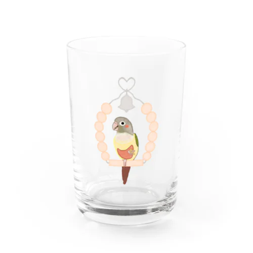 ブランコに乗るウロコインコ Water Glass