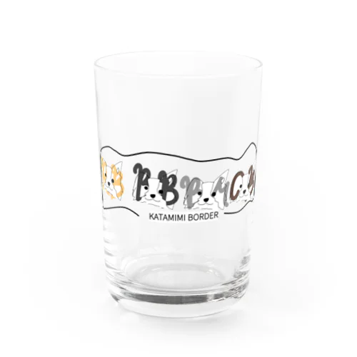 かたみみボーダーコリー Water Glass