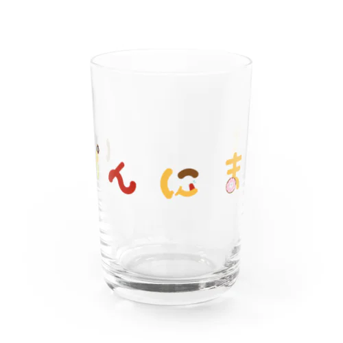 ぱんにまるのロゴ Water Glass