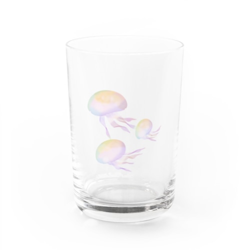 ゆらゆら虹色海月 Water Glass