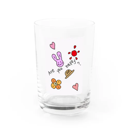 ハッピー Water Glass