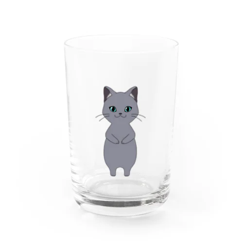 にゃ王様　灰色 Water Glass