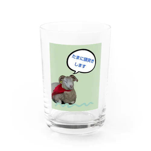 オス羊のハニーちゃん Water Glass