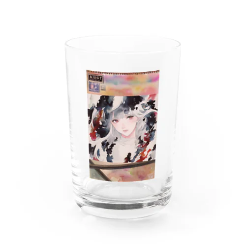 上塗りのキャンバス Water Glass