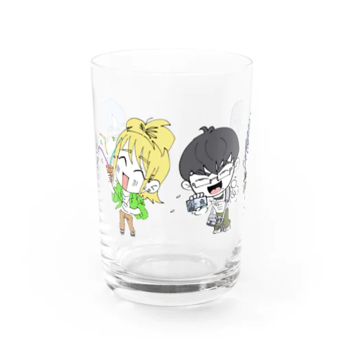 陰キャラブコメ　SDキャラ集合絵 Water Glass