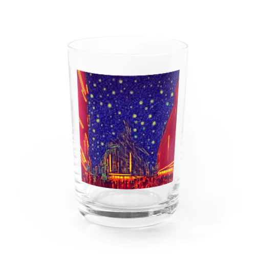 city of red buildings Water Glass