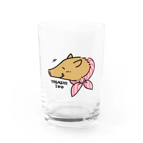  やさしイノのほほえみ Water Glass