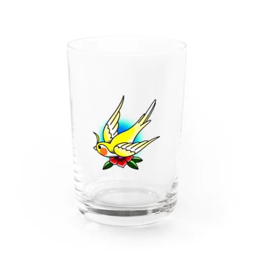 OldSchool-Cockatiel Water Glass