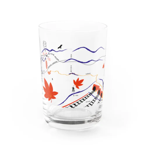 碓氷峠の紅葉（背景無し） Water Glass