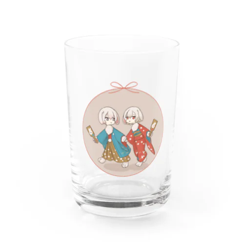  ー迎春ー双子のうさぎちゃん Water Glass