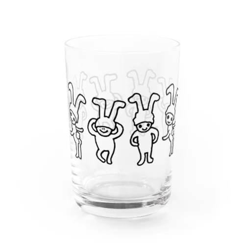 白うさぎトリオ×2 Water Glass