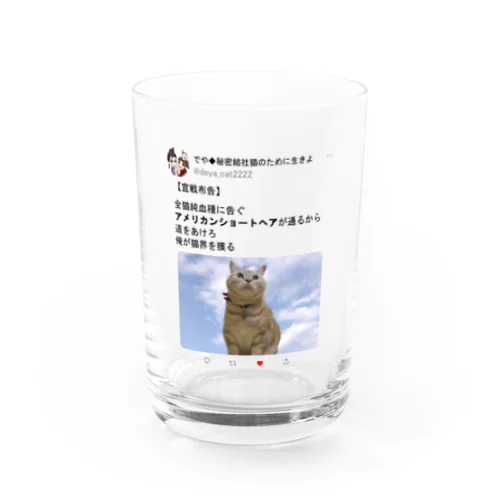 道をあけろシリーズ　俺が猫界を獲る Water Glass