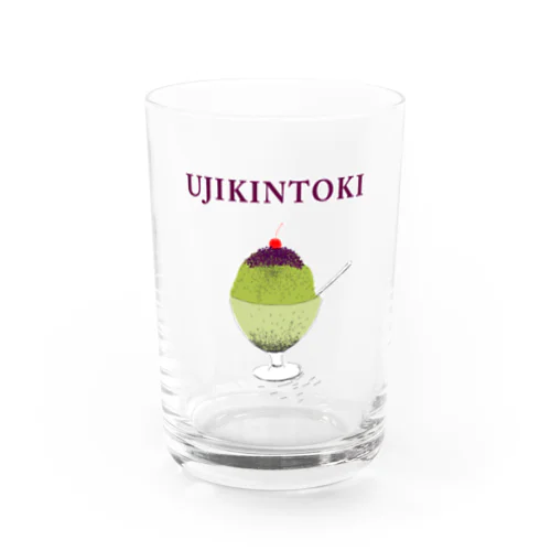 かき氷デザイン「宇治金時」（Tシャツ・パーカー・グッズ・ETC） Water Glass